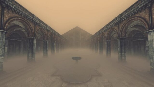 Old Cloister 3D Video Animation