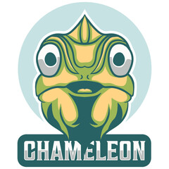 Premium chameleon logo mascot vector illustration