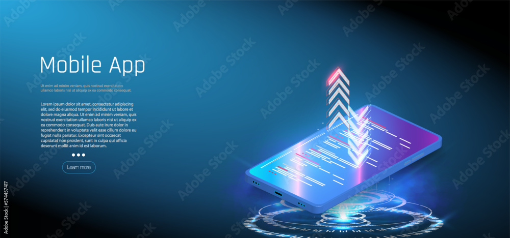 Aufkleber realistic smartphone mockup. device ui/ux mockup for presentation template. internet of things conce