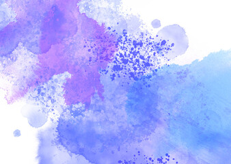 abstract watercolor background, violet colour palette , transparent background 