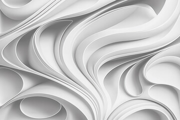 Abstract plastic curves background.
Generative AI illustrations. 