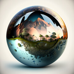 3d render of a earth