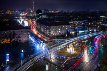 Fototapeta na wymiar view over Berlin at night, Berlin Charlottenburg-Wilmersdorf