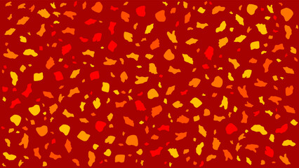 pattern with red and yellow flowers