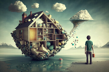 Building a life beyond ocd, concept of Self-Care and Resilience, created with Generative AI technology