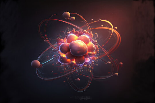 Fantasy Particle Illustration. Generative AI illustrations. 