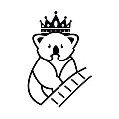 King koala monoline logo business