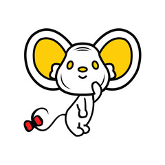 Mouse animal monoline logo business character