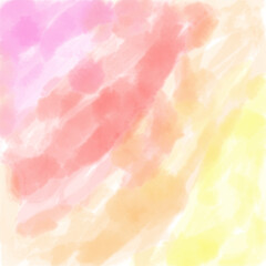 Pink, orange, yellow and magenta watercolour illustration for background.