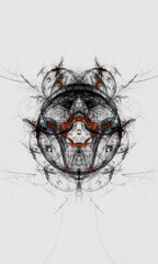 Abstract illustration with circular translucent geometric elements.