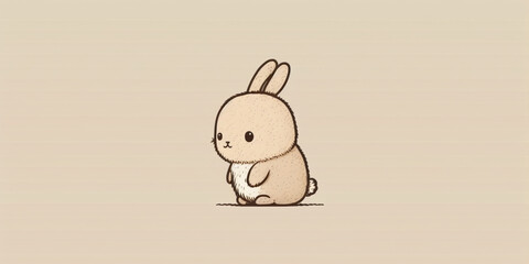 Easter Bunny minimalistic cute