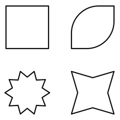Shape Vector Line Icons