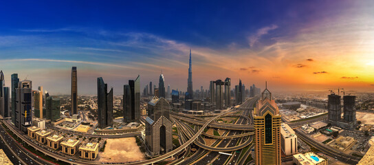 Obraz premium Aerial view of downtown Dubai
