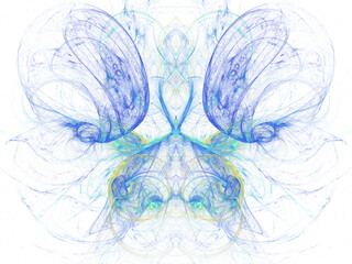 Abstract illustration with translucent symmetric geometric pattern.