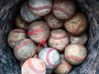 baseball balls in the basket
