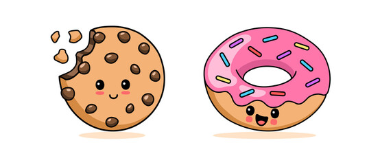 Cookie et donut smiley, Patisserie mignonnes