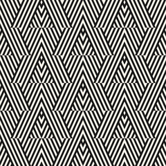 Vector geometric lines pattern. Black and white colours. Abstract graphic striped ornament. Simple geometry, stripes, zigzag, chevron. Modern stylish linear background. Design for decor, prints, wrap