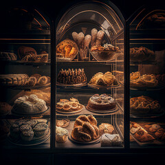 bakery display, generative ai