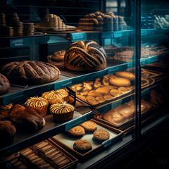 bakery display case, generative ai