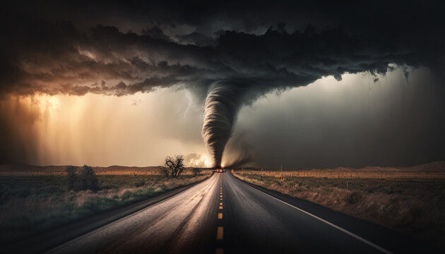 Tornato alla fine della strada. Concetto di difficolt&agrave; all'orizzonte. Ai generated.
