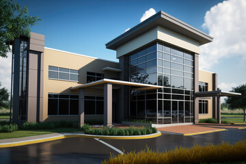 Fototapeta premium Modern building exterior render