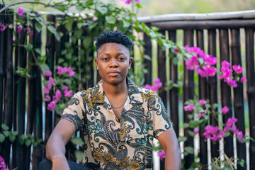 Portrait of a queer masculine black woman