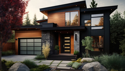Modern house exterior render