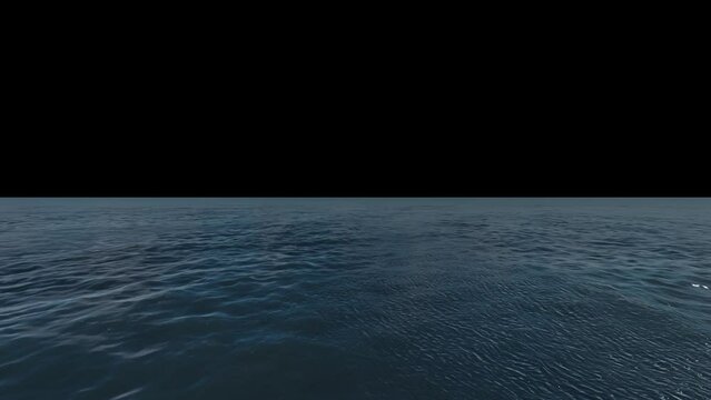 Ocean Transparent 3D Animation With Alpha Video