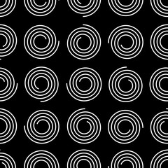 Seamless spiral pattern, Spiral pattern, spiral background, Seamless background, Decorative pattern, Line Spiral, Geometric pattern, Abstract, Black White Line, Modern, Minimalist, Futuristic.