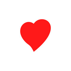 Red heart icon. Vector illustration on a white background.