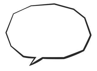 手書き風のシンプルな吹き出し
