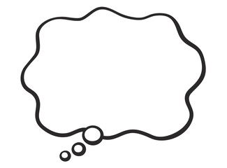 手書き風のシンプルな吹き出し
