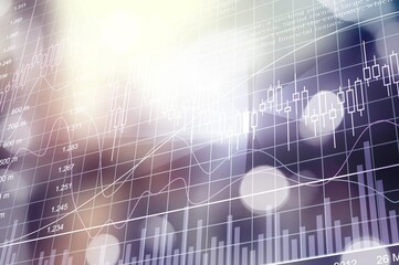 Technical graph chart on modern screen