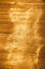 Vertical shot golden sunlight on natural pavement shimmering Malibu California