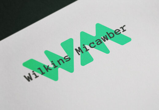 Logo Mockup Color Print Paper Textrure Template Effect