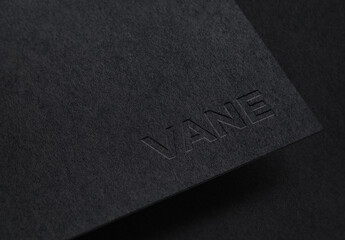 Logo Mockup Embossed Debossed Paper Textrure Template Effect