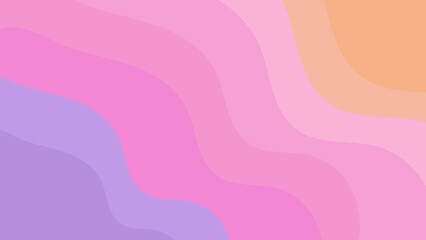 Lavender Pink Orange Waves Wallpaper