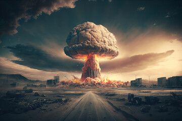 Obraz na płótnie Canvas nuclear explosion
