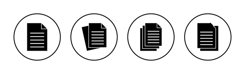 Document icon vector for web and mobile app. Paper sign and symbol. File Icon