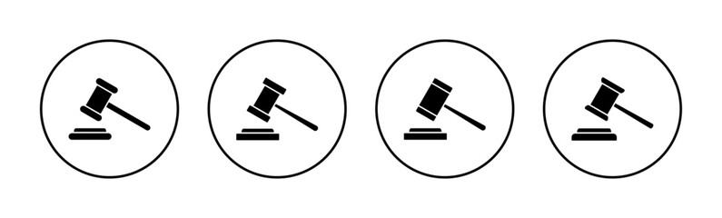 Gavel icon vector for web and mobile app. judge gavel sign and symbol. law icon. auction hammer