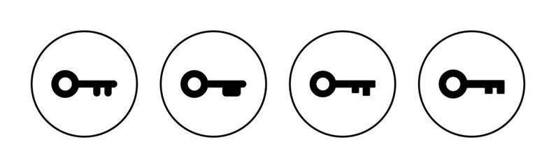 Key icon vector for web and mobile app. Key sign and symbol.