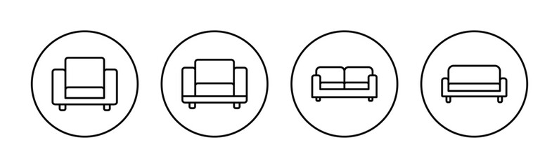 Sofa icon vector for web and mobile app. sofa sign and symbol. furniture icon