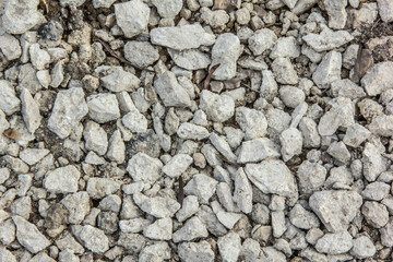 Texture of stone. White gravel background