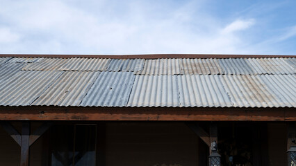 An old galvanised steel roof