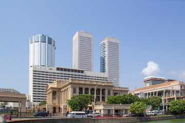 Beautiful view of downtown Colombo, Sri Lanka, on a sunny day