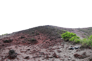 高千穂峰に登る急斜面