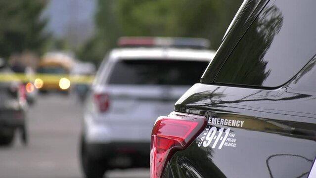 police cars on a crime scene investigation