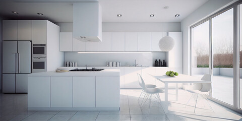 Beautiful modern kitchen design.