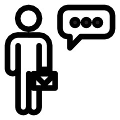 This a Bussines Icons Outline Black Style
