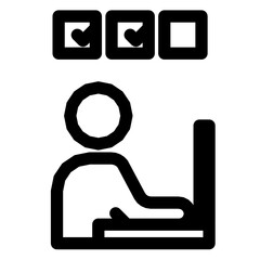 This a Bussines Icons Outline Black Style